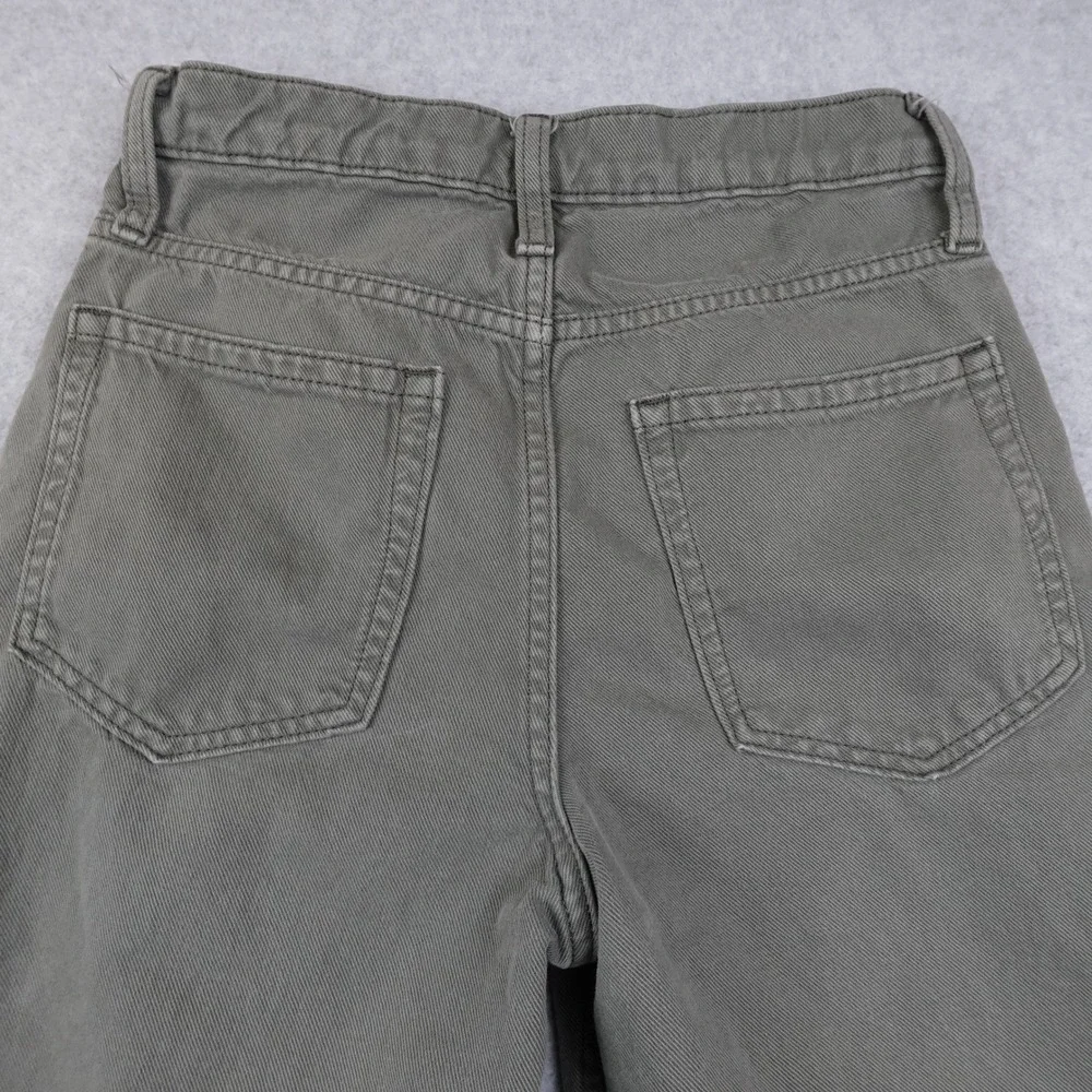 Women's High-Rise Wide Leg Jeans in Olive Green